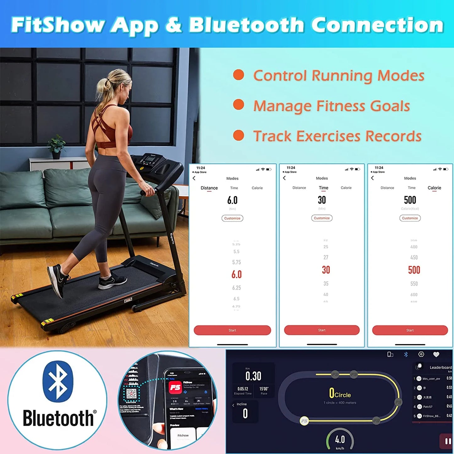 Multi-Functional Treadmill Cardio Strength Training Workout Set