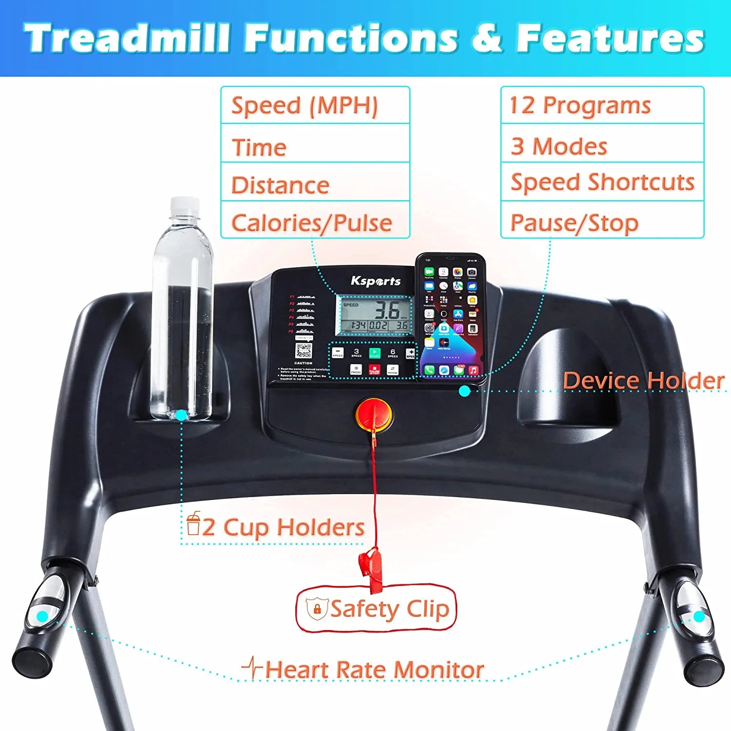 Multi-Functional Treadmill Cardio Strength Training Workout Set