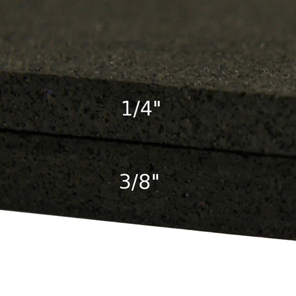 "Recycled Flooring" - 1/4 In. X 4 Ft. X 2 Ft. - Black Rubber Mats